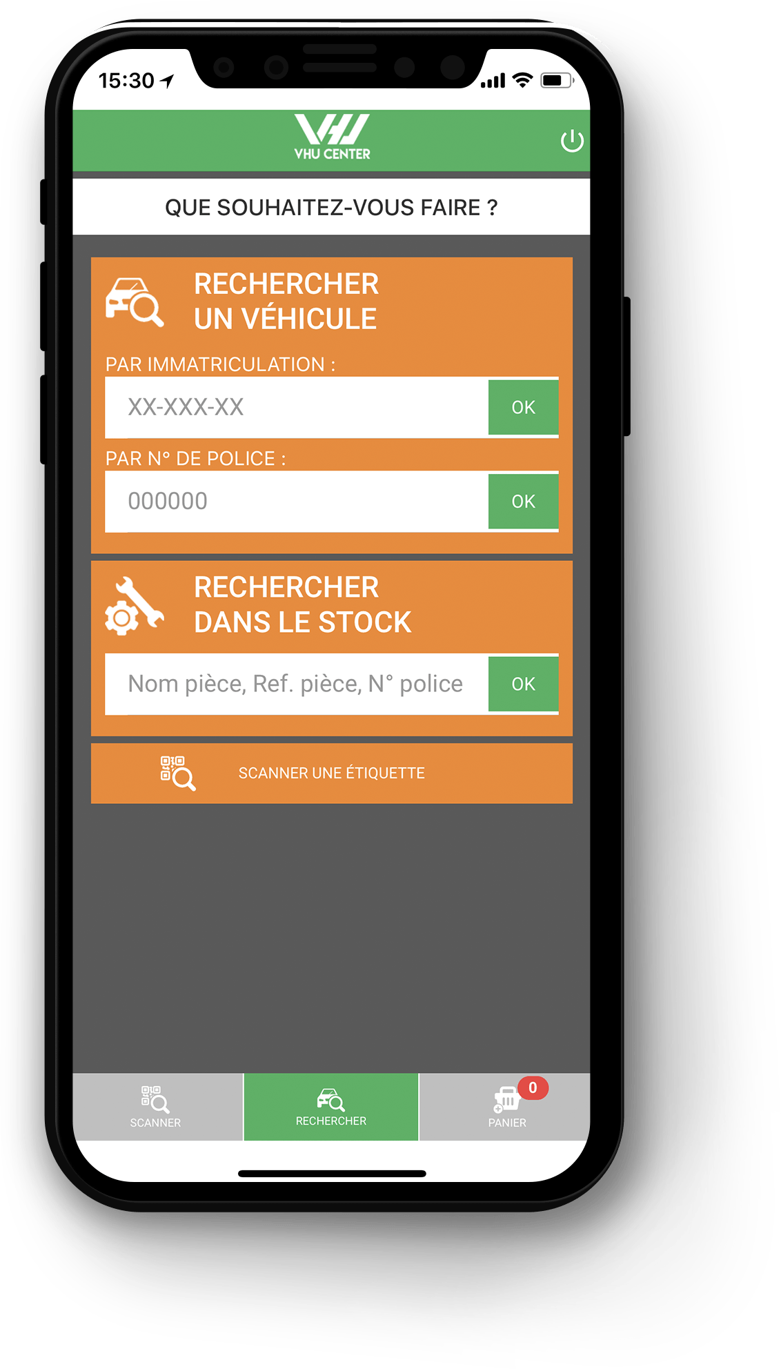 VHU CENTER application mobile